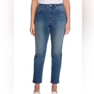 Frye Jeans Womens 12/31 Blue Stretch Denim Cuffed Straight Leg Classic Casual